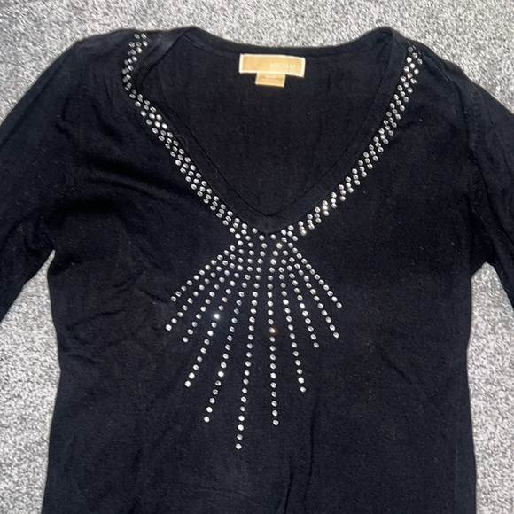 Michael Kors black sweater with diamonds size small - Picture 2 of 6